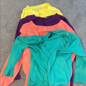 4 good colorful cardigans pre owned jcrew/gap